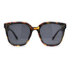 Womens Inset Lens Horn Rim Retro Plastic Chic Sunglasses