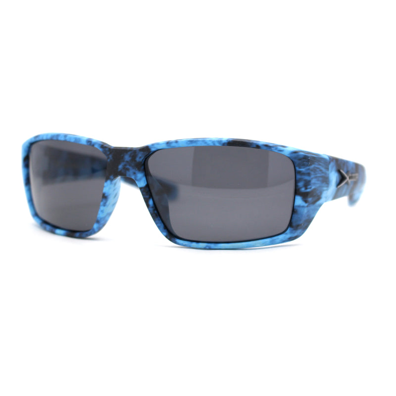 Polarized Xloop Camo Print Wrap Biker Style Sport Plastic Sunglasses