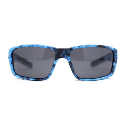 Polarized Xloop Camo Print Wrap Biker Style Sport Plastic Sunglasses