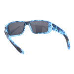 Polarized Xloop Camo Print Wrap Biker Style Sport Plastic Sunglasses