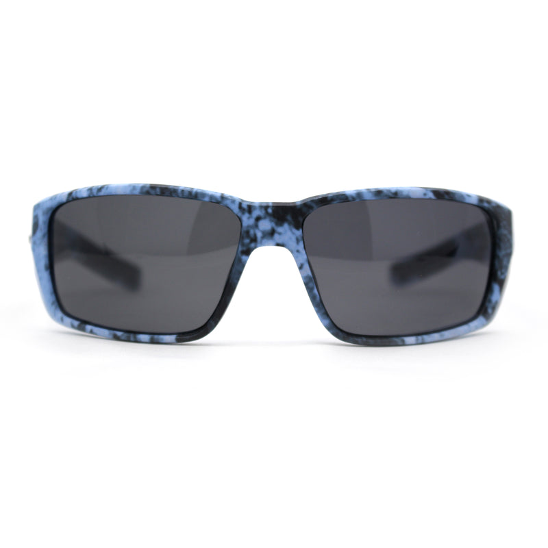 Polarized Xloop Camo Print Wrap Biker Style Sport Plastic Sunglasses