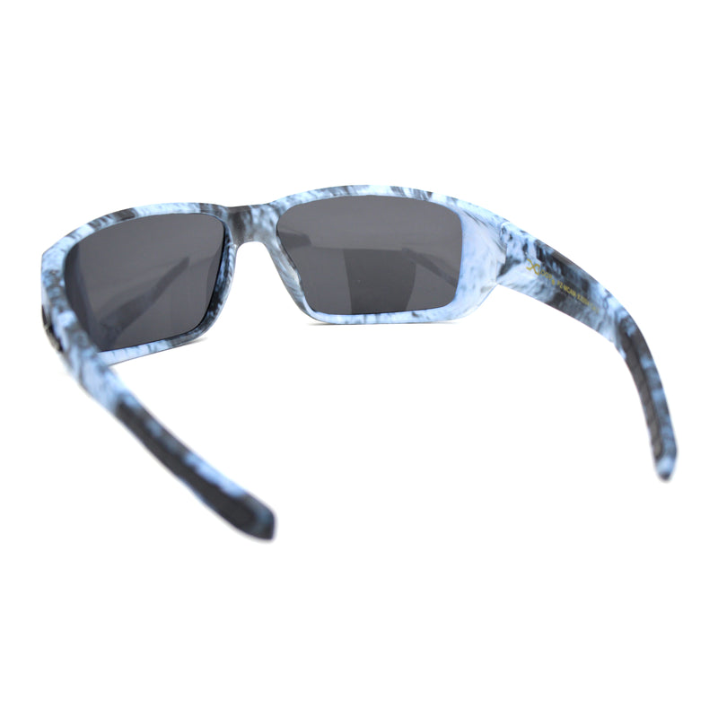 Polarized Xloop Camo Print Wrap Biker Style Sport Plastic Sunglasses