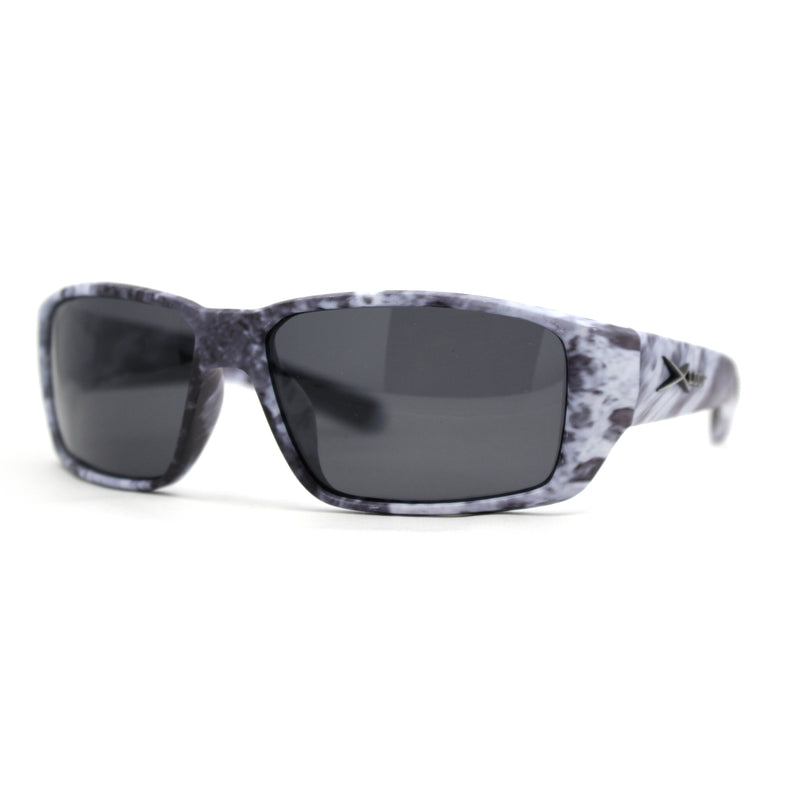 Polarized Xloop Camo Print Wrap Biker Style Sport Plastic Sunglasses