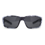 Polarized Xloop Camo Print Wrap Biker Style Sport Plastic Sunglasses