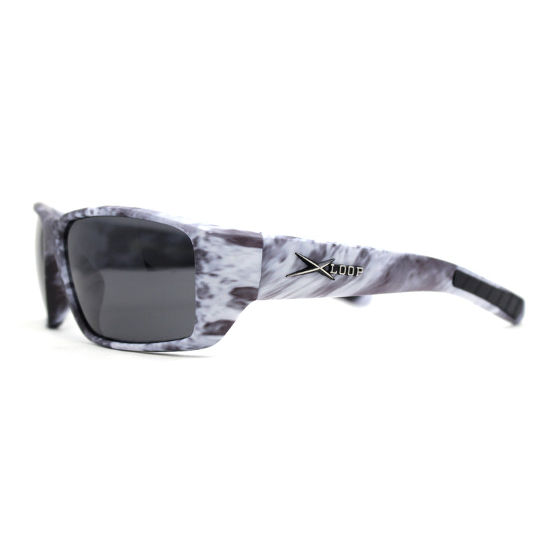 Polarized Xloop Camo Print Wrap Biker Style Sport Plastic Sunglasses