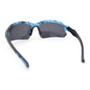 Polarized Xloop Camo Print Wrap Half Rim Baseball Sport Plastic Sunglasses