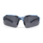 Polarized Xloop Camo Print Wrap Half Rim Baseball Sport Plastic Sunglasses