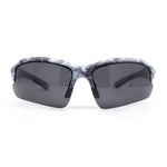 Polarized Xloop Camo Print Wrap Half Rim Baseball Sport Plastic Sunglasses