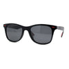 Polarized Hipster Horn Rim Mens Rectangular Retro Sunglasses