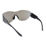 Mens Retro Color Mirror Shield Wrap Futuristic Sport Sunglasses