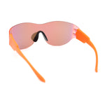 Mens Retro Color Mirror Shield Wrap Futuristic Sport Sunglasses