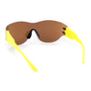 Mens Retro Color Mirror Shield Wrap Futuristic Sport Sunglasses