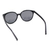 Womens Round Rhinestone Temple Horn Rim Thin Plastic Sunglasses