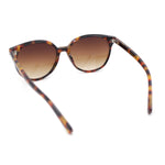 Womens Round Rhinestone Temple Horn Rim Thin Plastic Sunglasses