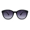 Womens Round Subtle Cat Eye Horn Rim Designer Fashion Sunglasses