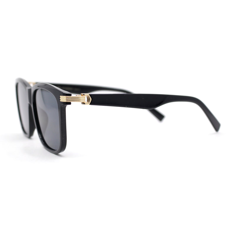 Hipster Boyfriend Jewel Buckle Hinge Elegant Horn Rim Sunglasses