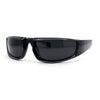 Swanky Trend 90s Wrap Around Sport Plastic Rectangular Sunglasses