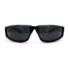 Swanky Trend 90s Wrap Around Sport Plastic Rectangular Sunglasses