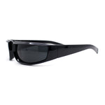 Swanky Trend 90s Wrap Around Sport Plastic Rectangular Sunglasses