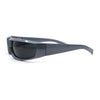 Swanky Trend 90s Wrap Around Sport Plastic Rectangular Sunglasses