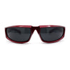 Swanky Trend 90s Wrap Around Sport Plastic Rectangular Sunglasses