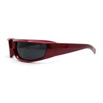 Swanky Trend 90s Wrap Around Sport Plastic Rectangular Sunglasses