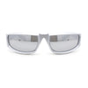 Swanky Trend 90s Wrap Around Sport Plastic Rectangular Sunglasses