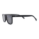 Polarized Hipster Flat Top Keyhole Rectangular Horn Rim Plastic Sunglasses
