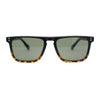 Polarized Hipster Flat Top Keyhole Rectangular Horn Rim Plastic Sunglasses