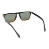 Polarized Hipster Flat Top Keyhole Rectangular Horn Rim Plastic Sunglasses