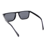 Polarized Hipster Flat Top Keyhole Rectangular Horn Rim Plastic Sunglasses