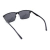 Polarized Hipster Narrow Rectangle Half Horn Rim Fashion Sunglasses