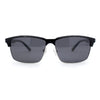 Polarized Hipster Narrow Rectangle Half Horn Rim Fashion Sunglasses