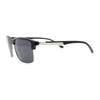 Polarized Hipster Narrow Rectangle Half Horn Rim Fashion Sunglasses