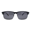 Polarized Hipster Narrow Rectangle Half Horn Rim Fashion Sunglasses