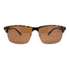 Polarized Hipster Narrow Rectangle Half Horn Rim Fashion Sunglasses