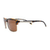 Polarized Hipster Narrow Rectangle Half Horn Rim Fashion Sunglasses