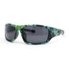 Xloop Polarized Mens Smoke Camouflage Wrap Plastic Sport Sunglasses