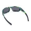 Xloop Polarized Mens Smoke Camouflage Wrap Plastic Sport Sunglasses