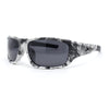 Xloop Polarized Mens Smoke Camouflage Wrap Plastic Sport Sunglasses