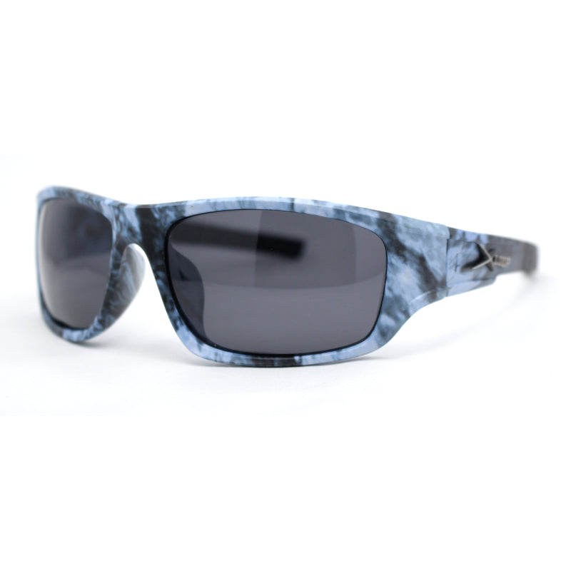 Xloop Polarized Mens Smoke Camouflage Wrap Plastic Sport Sunglasses