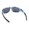 Xloop Polarized Mens Smoke Camouflage Wrap Plastic Sport Sunglasses