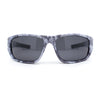 Xloop Polarized Mens Smoke Camouflage Wrap Plastic Sport Sunglasses