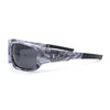 Xloop Polarized Mens Smoke Camouflage Wrap Plastic Sport Sunglasses