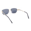 Leopard Jaguar Jewel Arm Rimless Rectangle Hustler Dad Shade Sunglasses