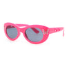 Girls Child Size Butterfly Deco Oval Mod Cat Eye Plastic Sunglasses