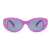 Girls Child Size Butterfly Deco Oval Mod Cat Eye Plastic Sunglasses