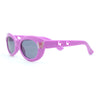 Girls Child Size Butterfly Deco Oval Mod Cat Eye Plastic Sunglasses