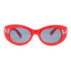 Girls Child Size Butterfly Deco Oval Mod Cat Eye Plastic Sunglasses