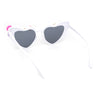 Girls Child Size Flower Girl Beads Cat Eye Heart Shape Plastic Sunglasses